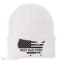 Best Dad Ever Patriot USA Flag Beanie thumb 0