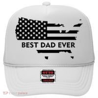 Best Dad Ever Patriot USA Flag Hat thumb 0