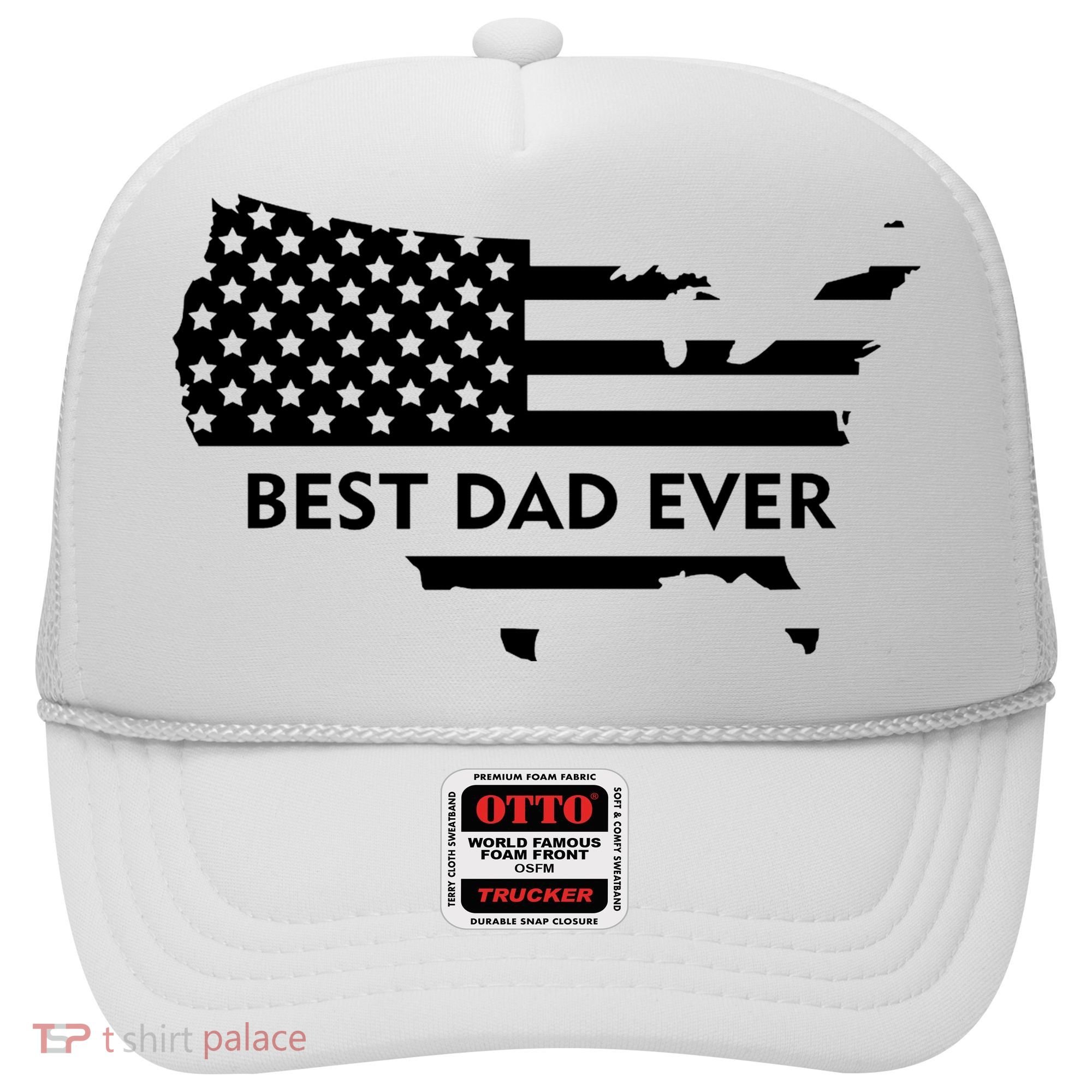 Best Dad Ever Patriot USA Flag Hat