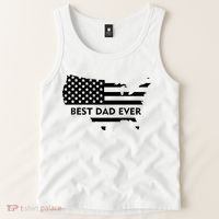 Best Dad Ever Patriot USA Flag Tank Top thumb 2