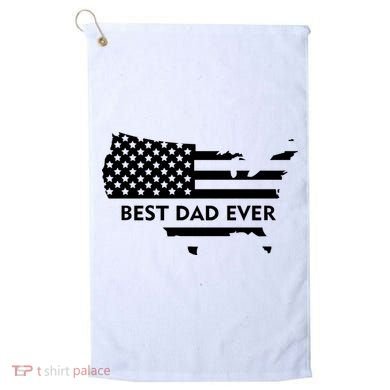 Best Dad Ever Patriot USA Flag Golf Towel