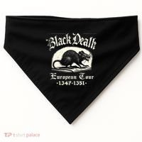 Black Death European Plague Rat Medieval History USA-Made Doggie Bandana thumb 0