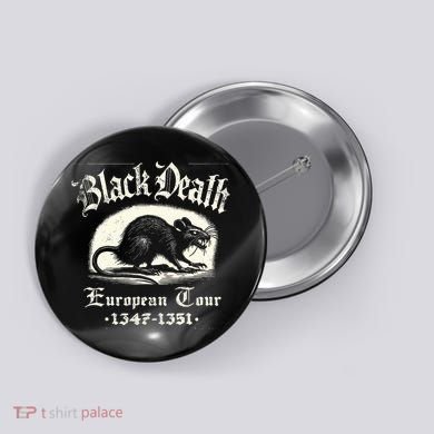 Black Death European Plague Rat Medieval History Button