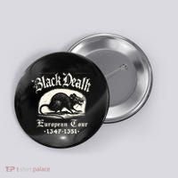 Black Death European Plague Rat Medieval History Button thumb 0