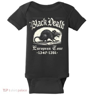 Black Death European Plague Rat Medieval History Baby Bodysuit