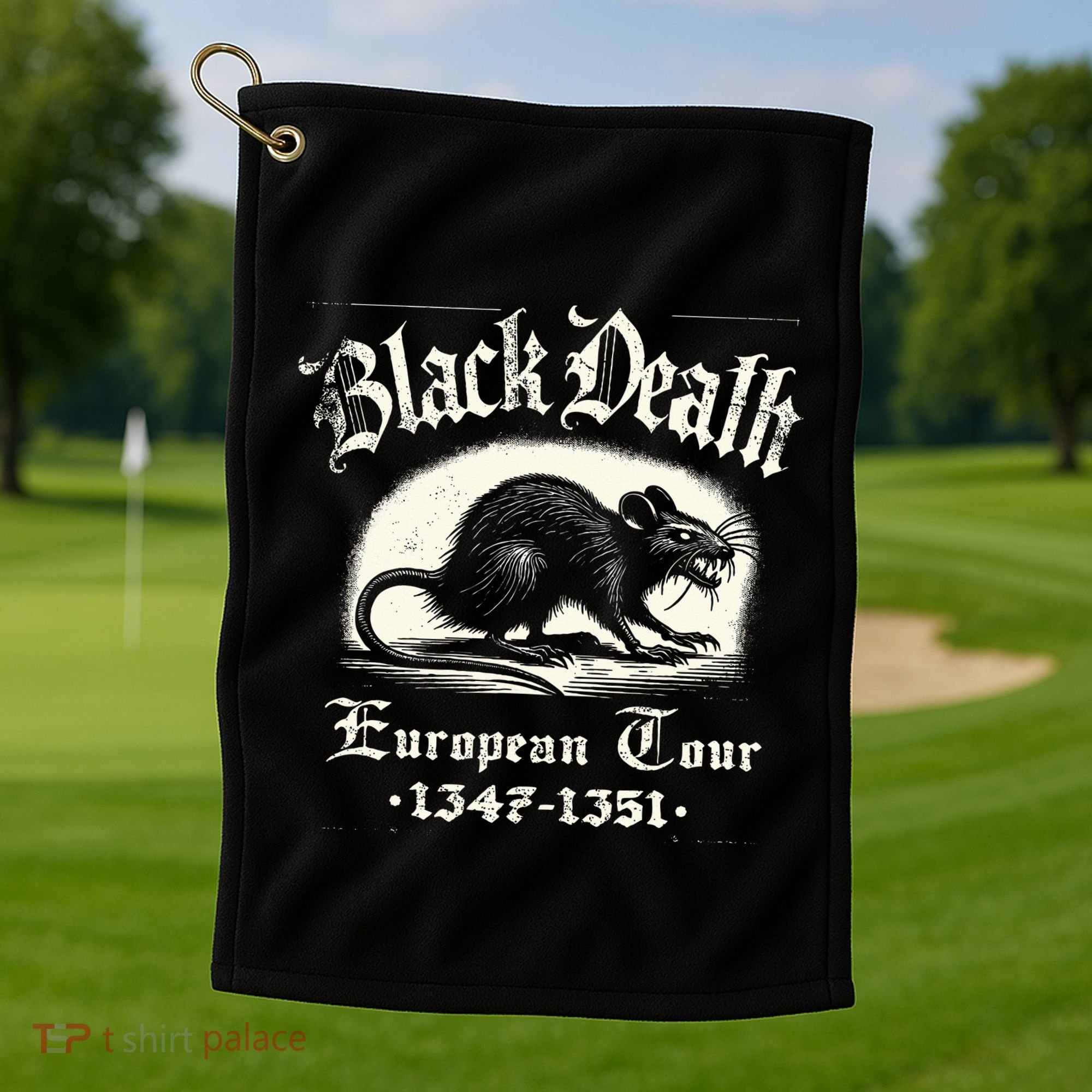 Black Death European Plague Rat Medieval History Golf Towel