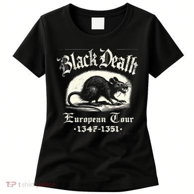 Black Death European Plague Rat Medieval History Women's T-Shirt