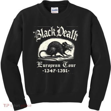 Black Death European Plague Rat Medieval History Kids Sweatshirt