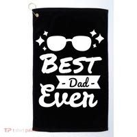 Best Dad Ever Cool Fathers Day Gift Golf Towel thumb 0