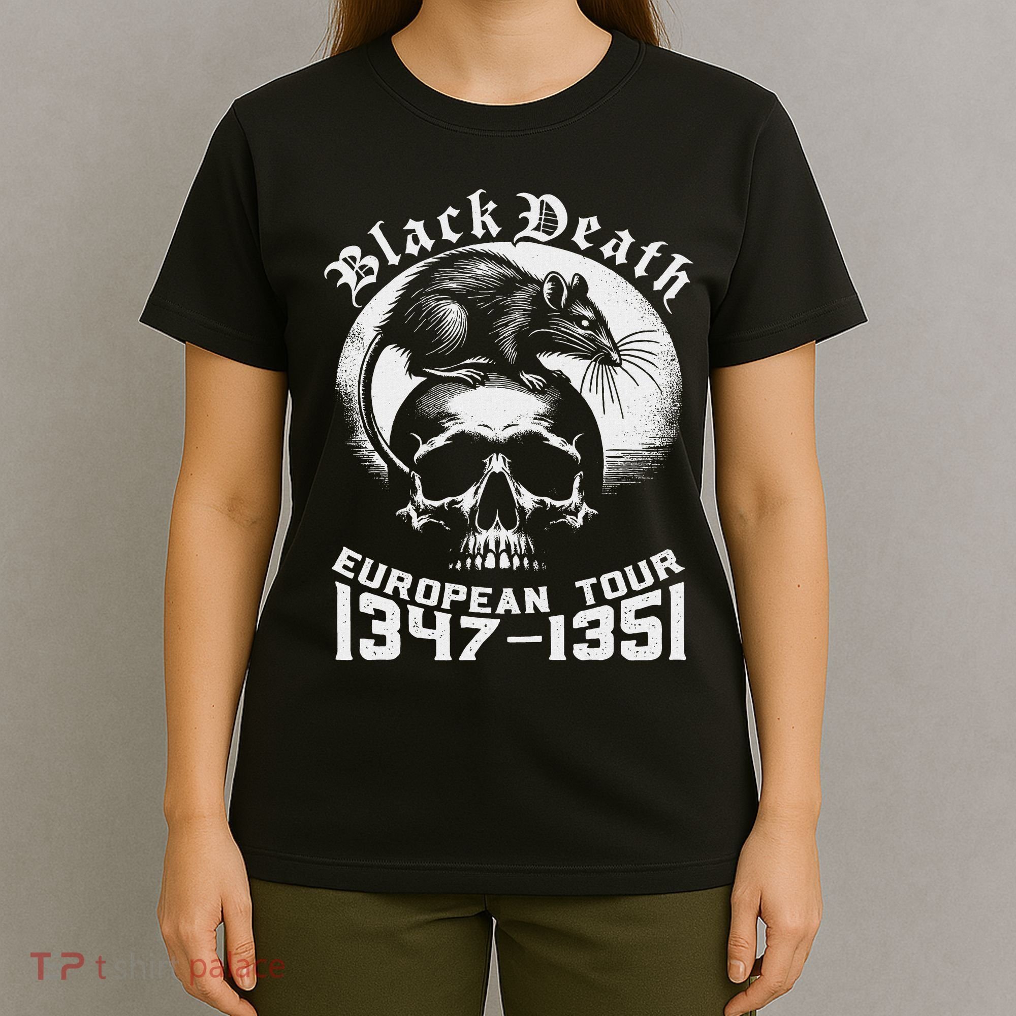 Black Death European Tour Plague Rat Medieval History T-Shirt