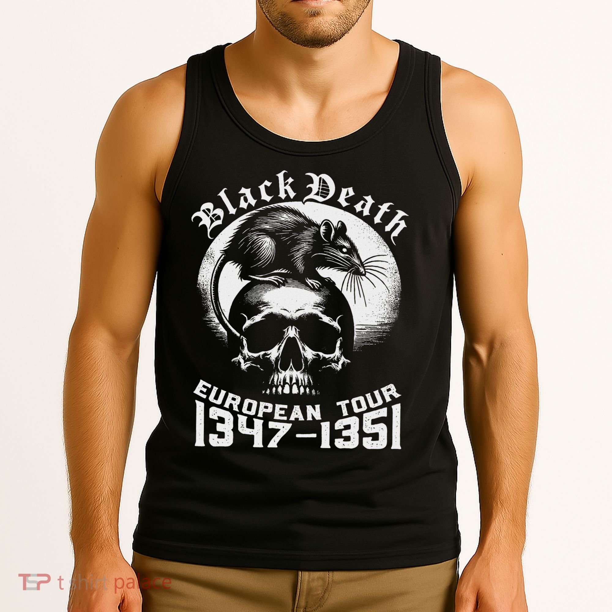 Black Death European Tour Plague Rat Medieval History Tank Top
