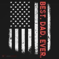Best Dad Ever With US American Flag Gift For Fathers Day Coaster thumb 2