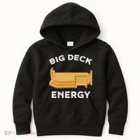 Big Deck Energy Backyard Deck Patio Funny Kids Hoodie thumb 0