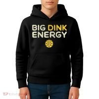 Big Dink Energy Pickleball Funny Pickle Ball Lover Kids Hoodie thumb 4