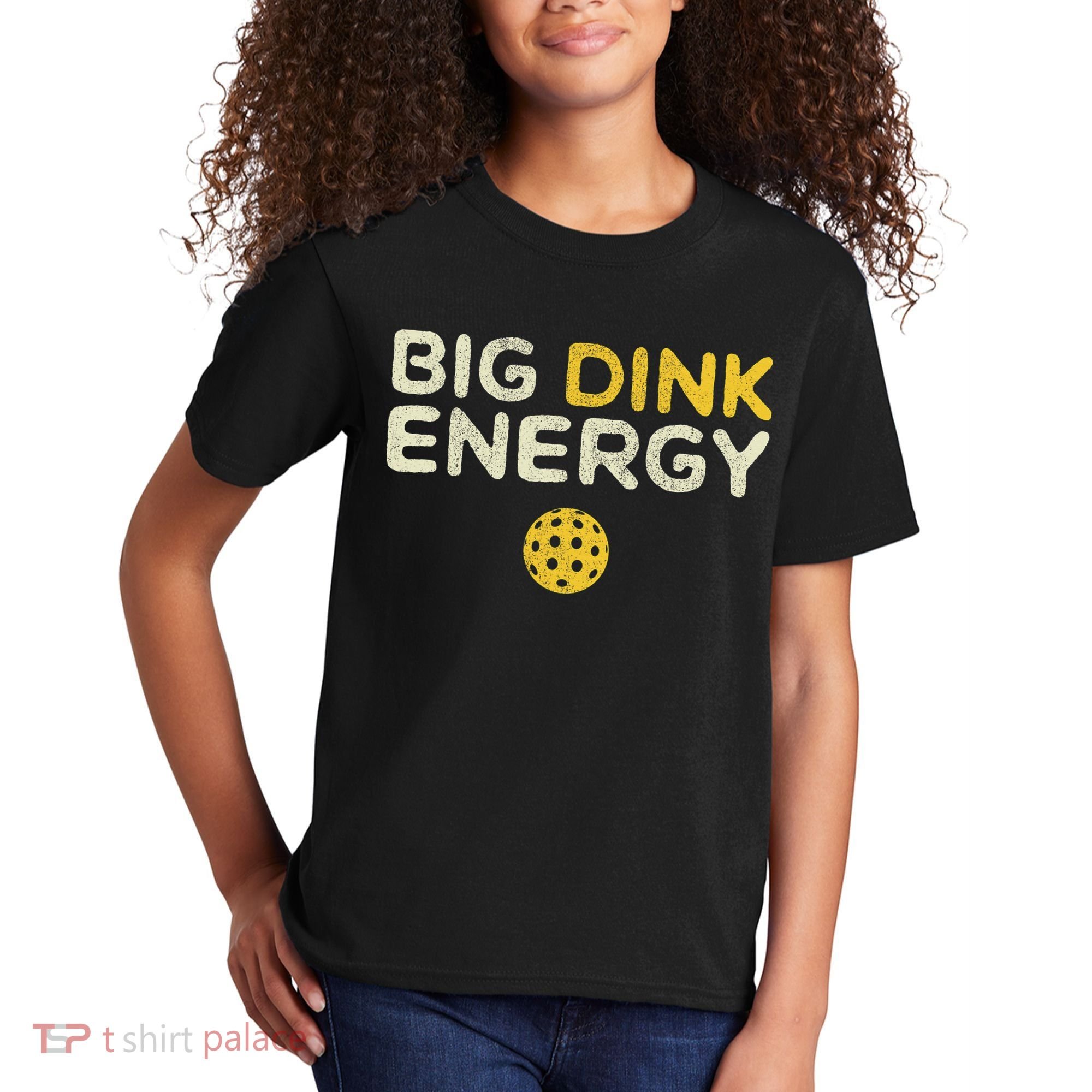 Big Dink Energy Pickleball Funny Pickle Ball Lover Kids T-Shirt