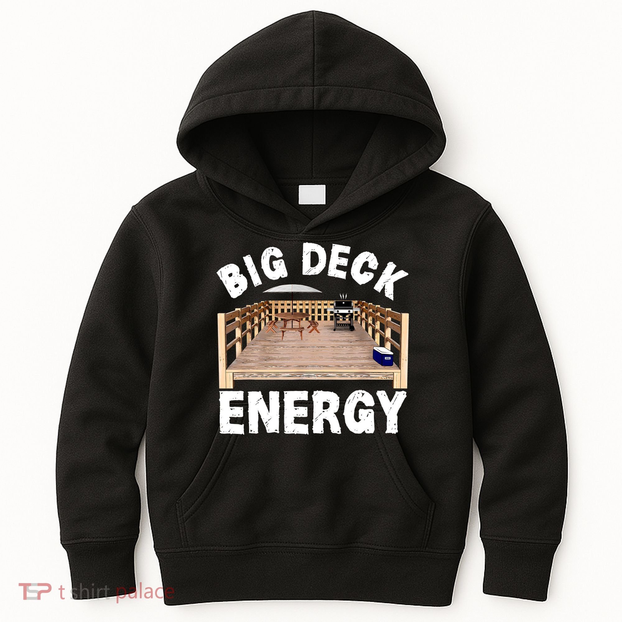 Big Deck Energy Funny Kids Hoodie