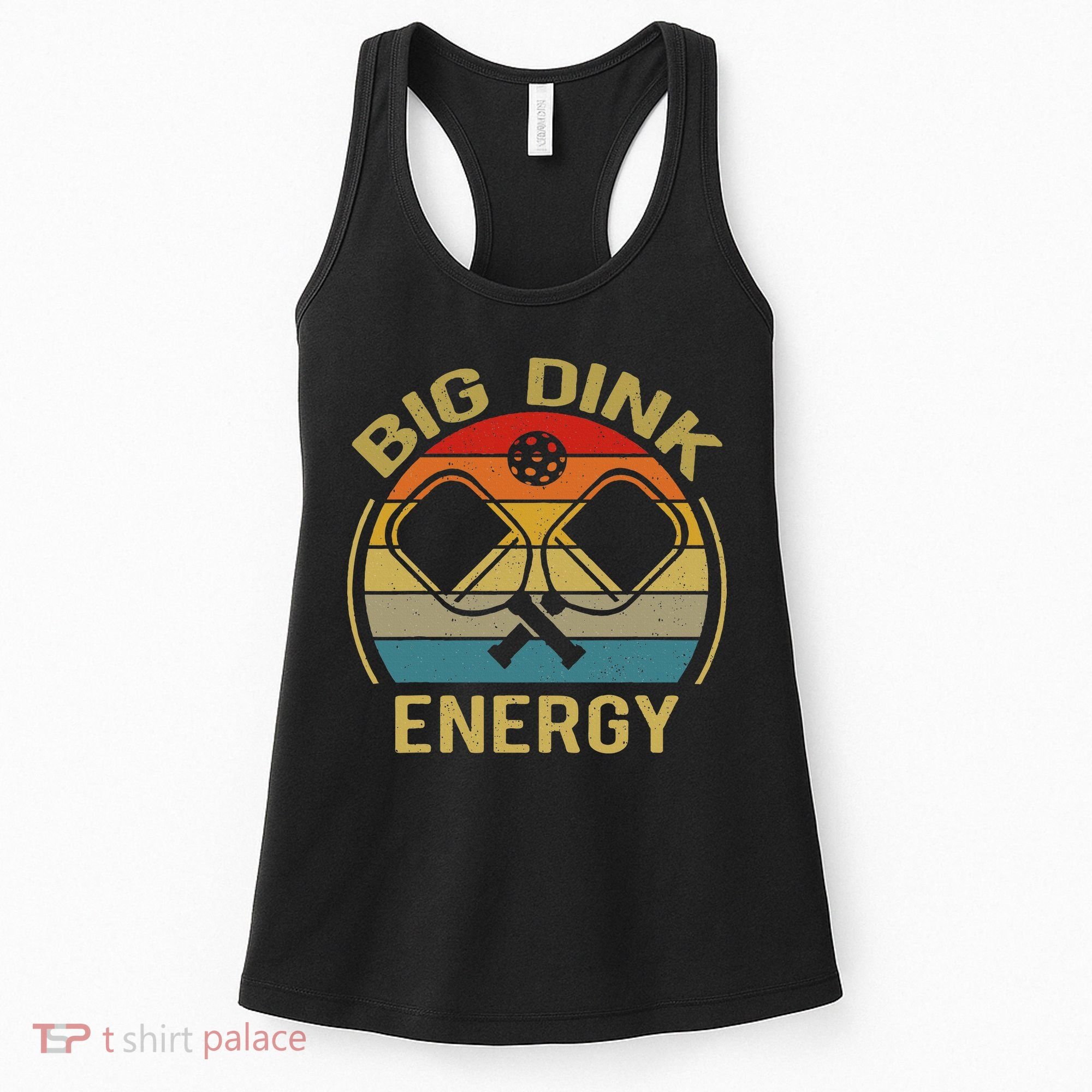 Big Dink Energy Funny Pickleball Mom Dad Women's Tank Top