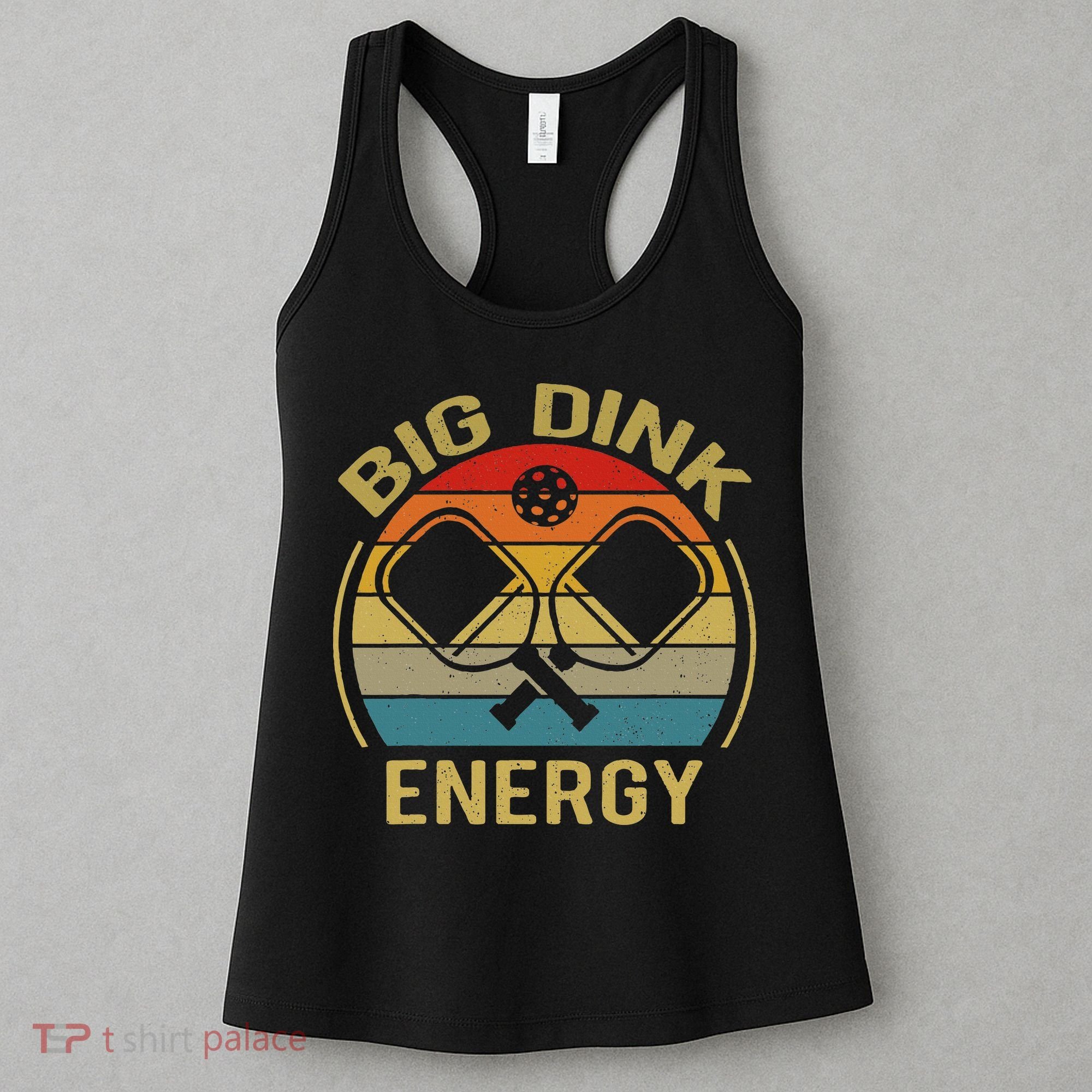 Big Dink Energy Funny Pickleball Mom Dad Women's Tank Top