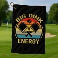 Big Dink Energy Funny Pickleball Mom Dad Golf Towel thumb 1