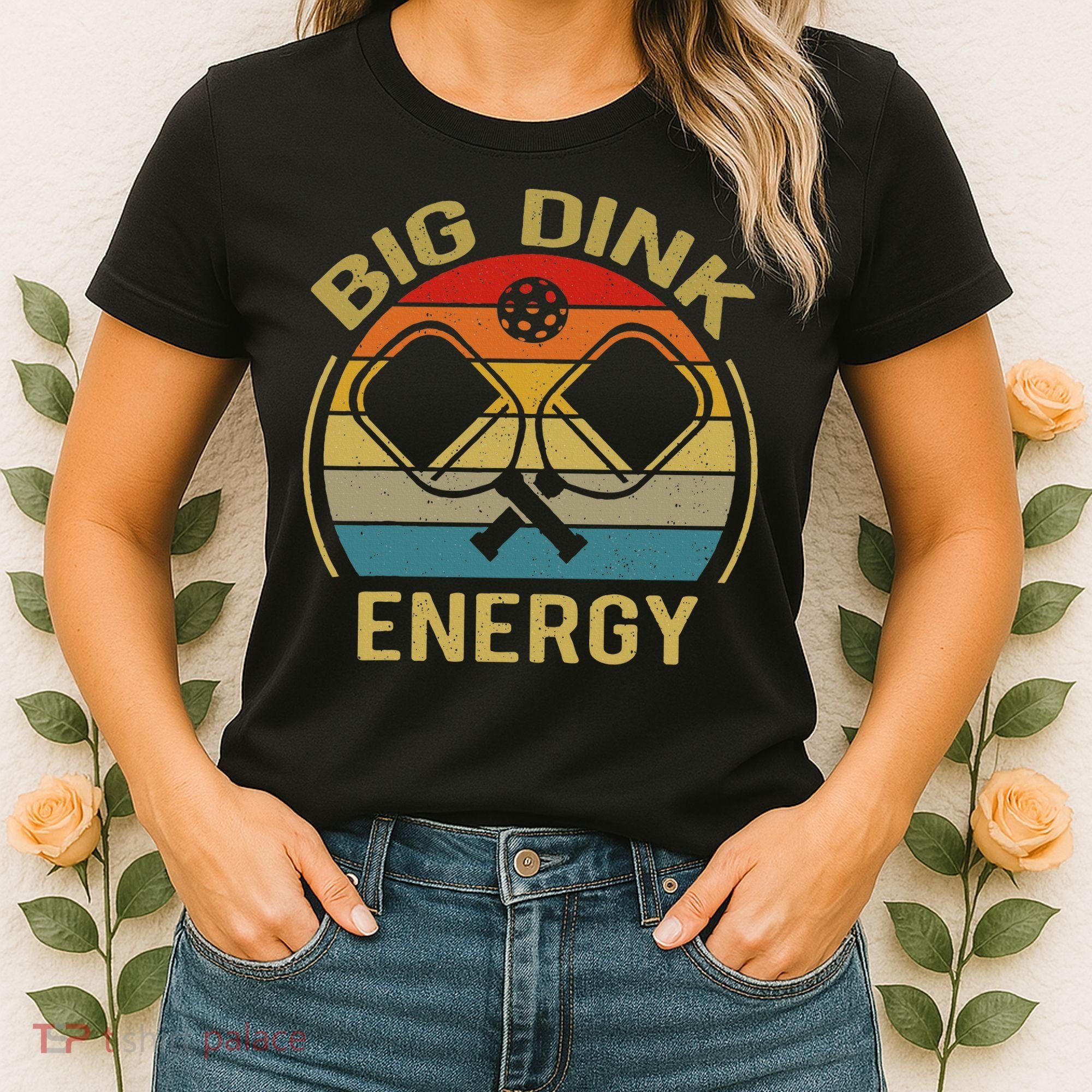 Big Dink Energy Funny Pickleball Mom Dad Women's T-Shirt