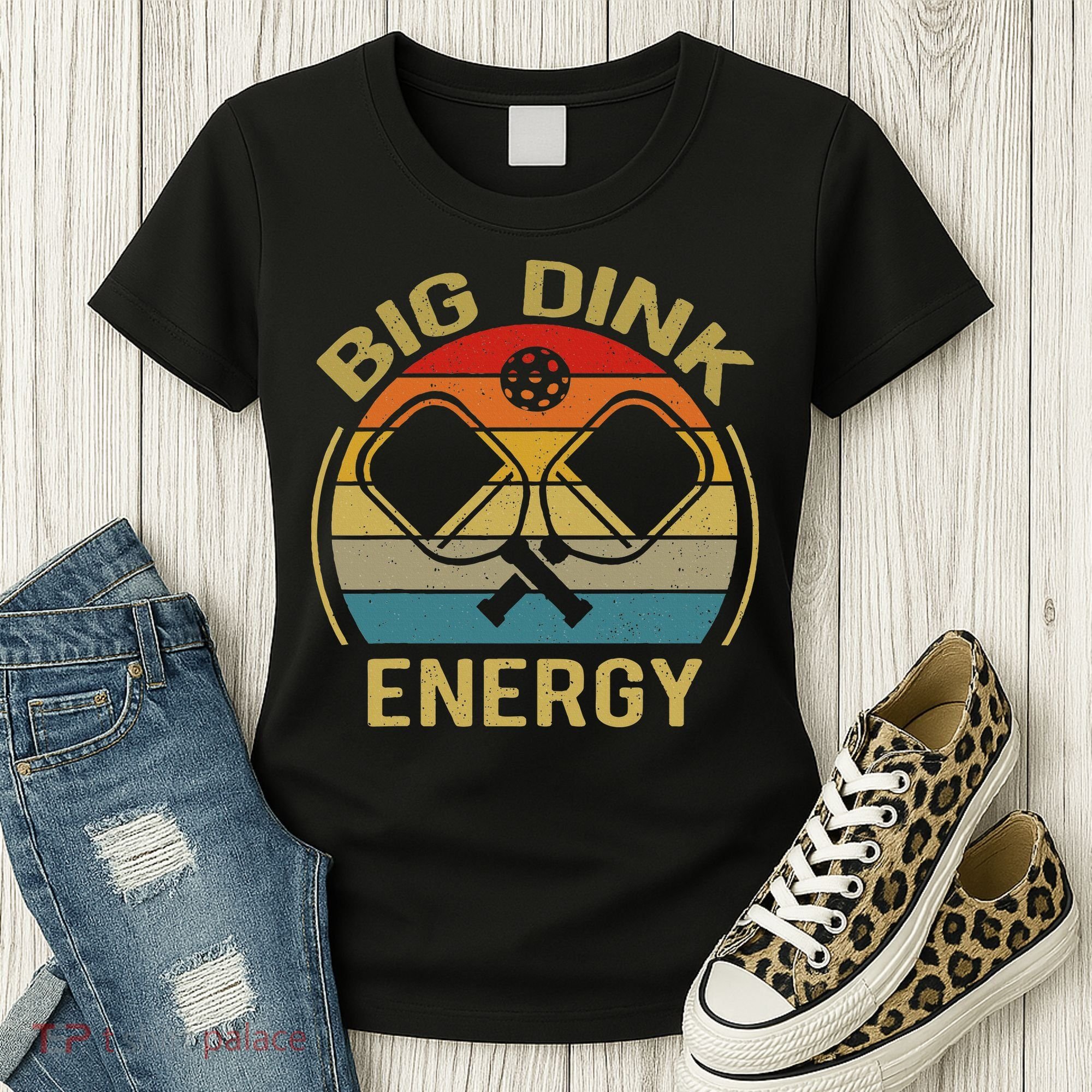 Big Dink Energy Funny Pickleball Mom Dad Women's T-Shirt