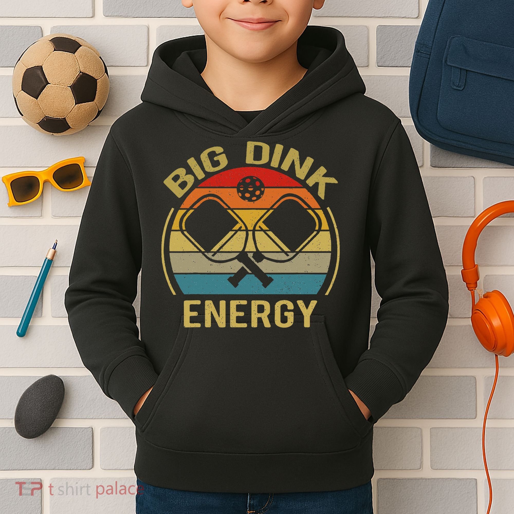 Big Dink Energy Funny Pickleball Mom Dad Kids Hoodie
