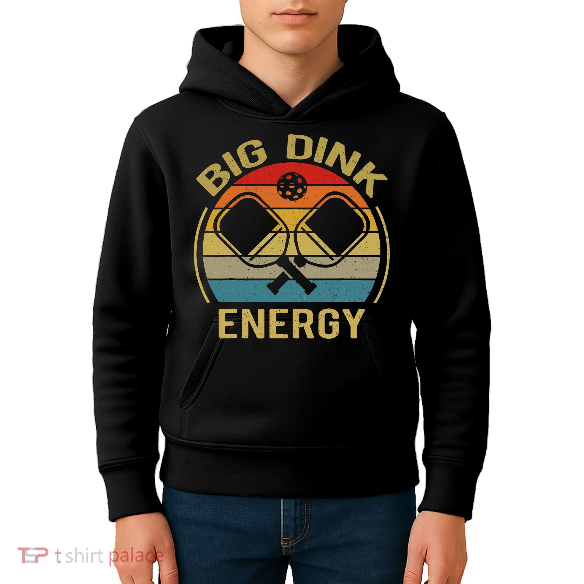 Big Dink Energy Funny Pickleball Mom Dad Kids Hoodie