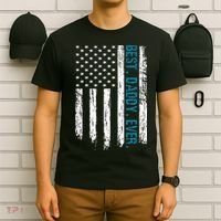 Best Daddy Ever Flag Best Dad Ever American Flag T-Shirt thumb 6