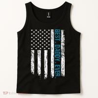 Best Daddy Ever Flag Best Dad Ever American Flag Tank Top thumb 2