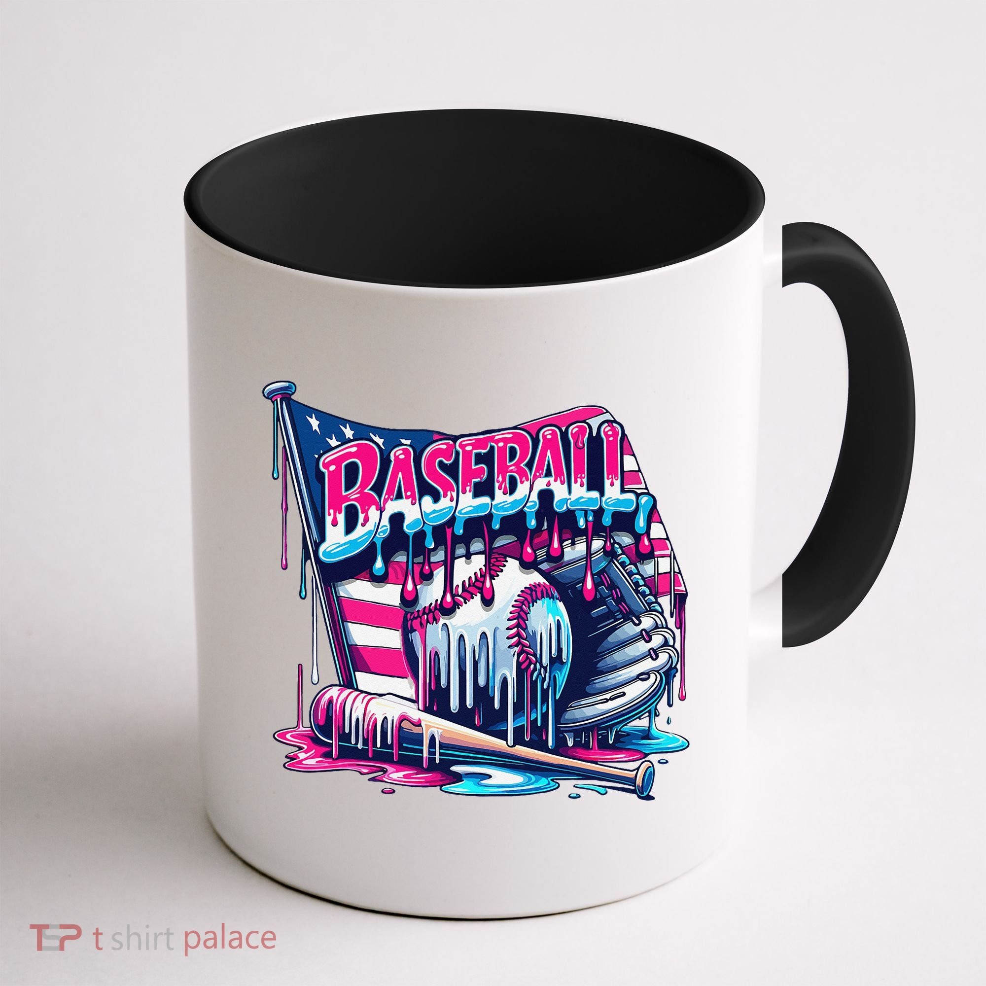 Baseball Drip For Ice Cream Drip Bat Baseball Coffee Mug