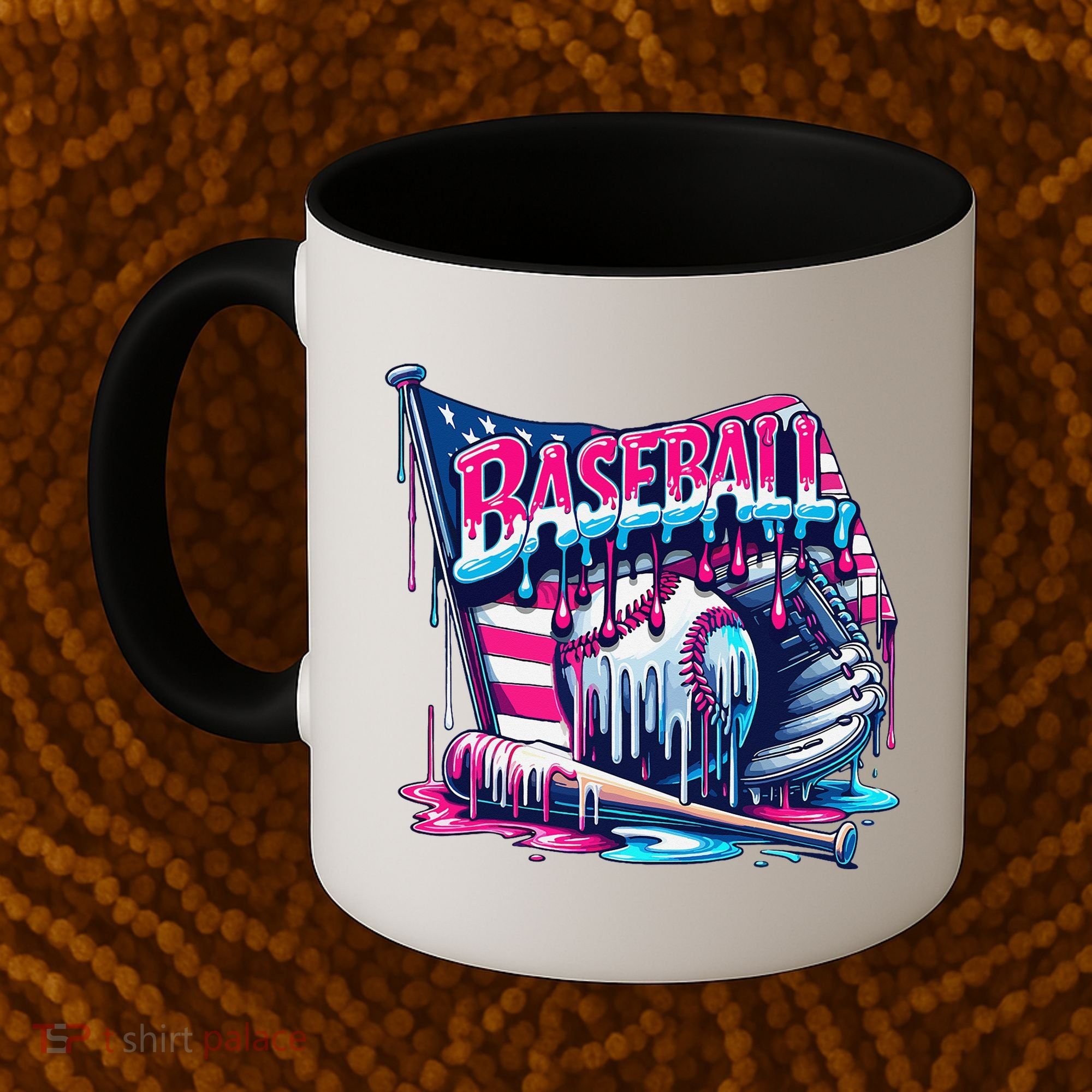 Baseball Drip For Ice Cream Drip Bat Baseball Coffee Mug