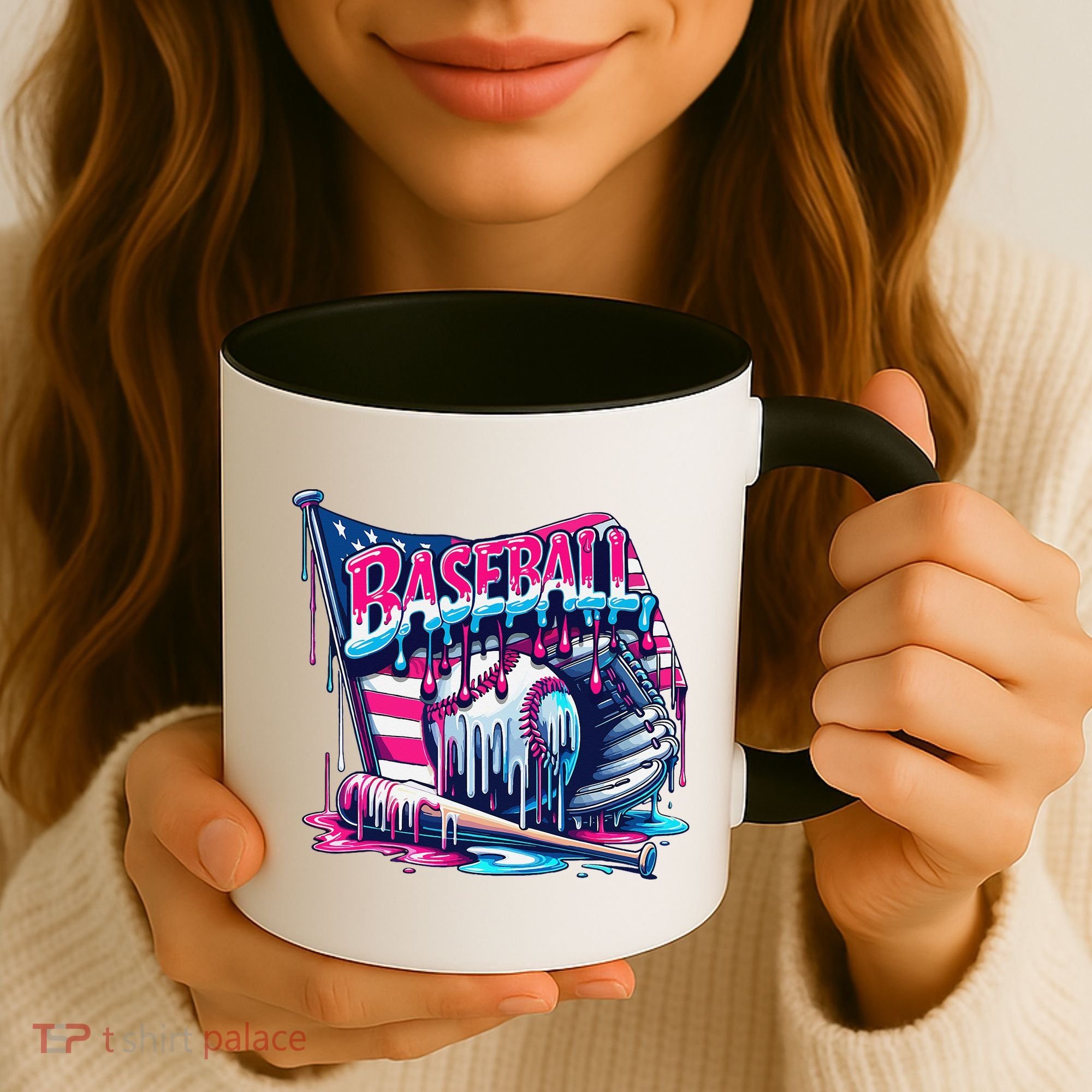 Baseball Drip For Ice Cream Drip Bat Baseball Coffee Mug