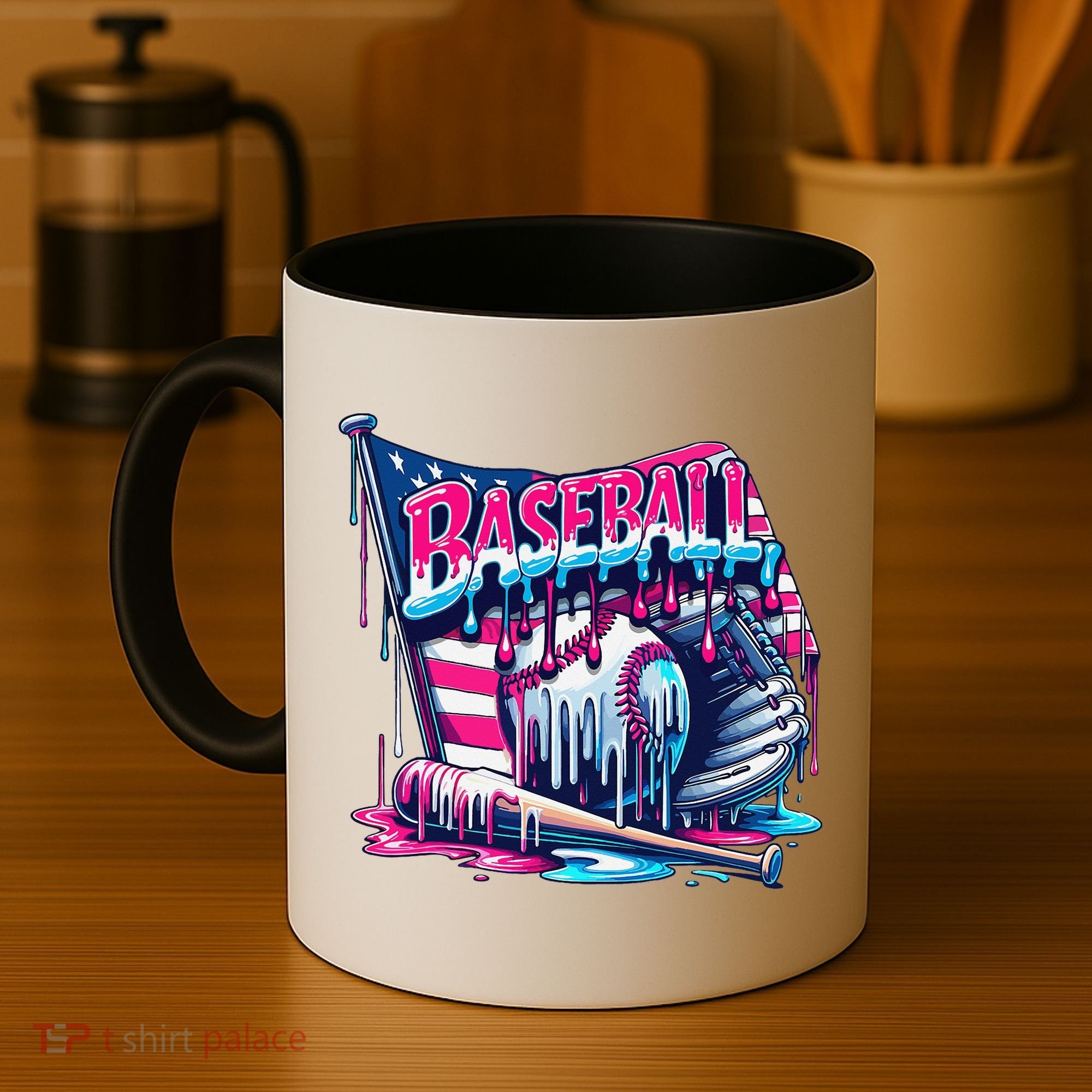 Baseball Drip For Ice Cream Drip Bat Baseball Coffee Mug