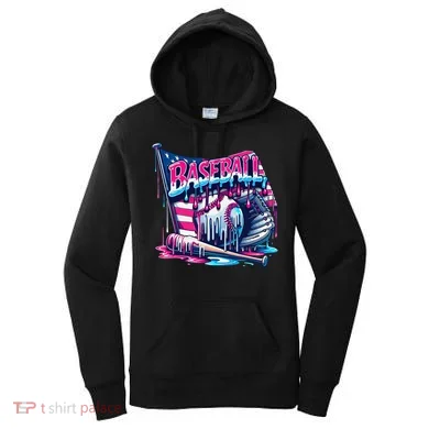 Baseball Drip For Ice Cream Drip Bat Baseball Women's Hoodie