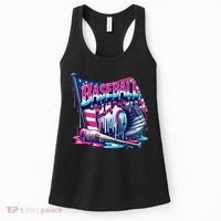 Baseball Drip For Ice Cream Drip Bat Baseball Women's Tank Top thumb 0