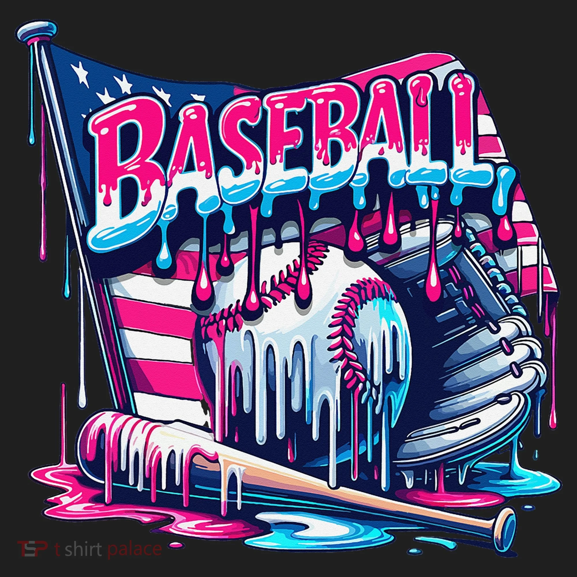 Baseball Drip For Ice Cream Drip Bat Baseball Golf Towel