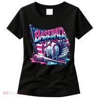 Baseball Drip For Ice Cream Drip Bat Baseball Women's T-Shirt thumb 0