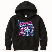 Baseball Drip For Ice Cream Drip Bat Baseball Kids Hoodie thumb 0