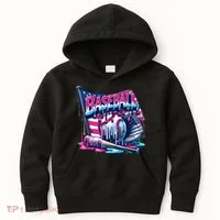Baseball Drip For Ice Cream Drip Bat Baseball Kids Hoodie thumb 0