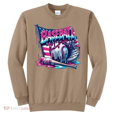 Baseball Drip For Ice Cream Drip Bat Baseball Sweatshirt