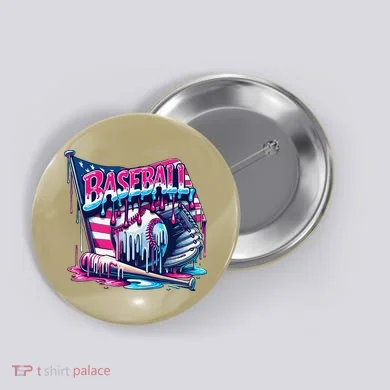 Baseball Drip For Ice Cream Drip Bat Baseball Button