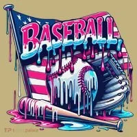 Baseball Drip For Ice Cream Drip Bat Baseball Mousepad thumb 1