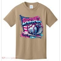 Baseball Drip For Ice Cream Drip Bat Baseball Kids T-Shirt thumb 0