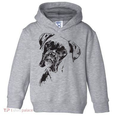 BOXER DOG FACE DOG LOVERS BOXER DOG GIFT Toddler Hoodie