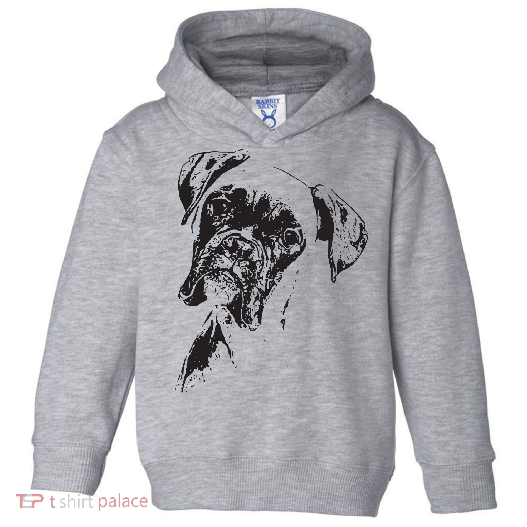 BOXER DOG FACE DOG LOVERS BOXER DOG GIFT Toddler Hoodie