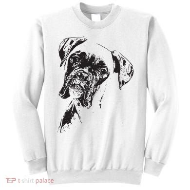BOXER DOG FACE DOG LOVERS BOXER DOG GIFT Sweatshirt