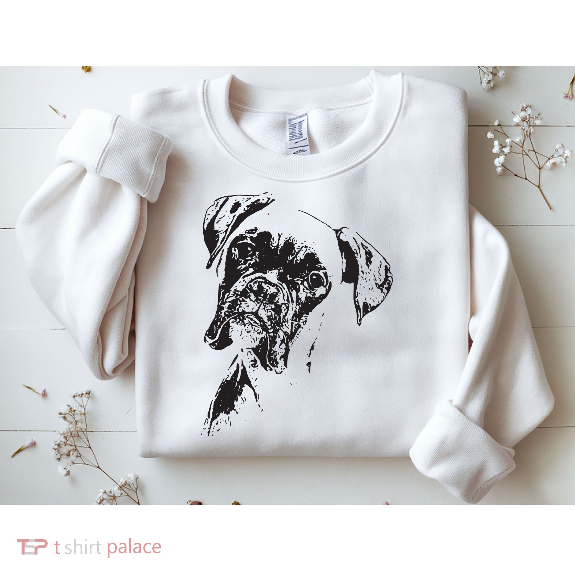 BOXER DOG FACE DOG LOVERS BOXER DOG GIFT Sweatshirt