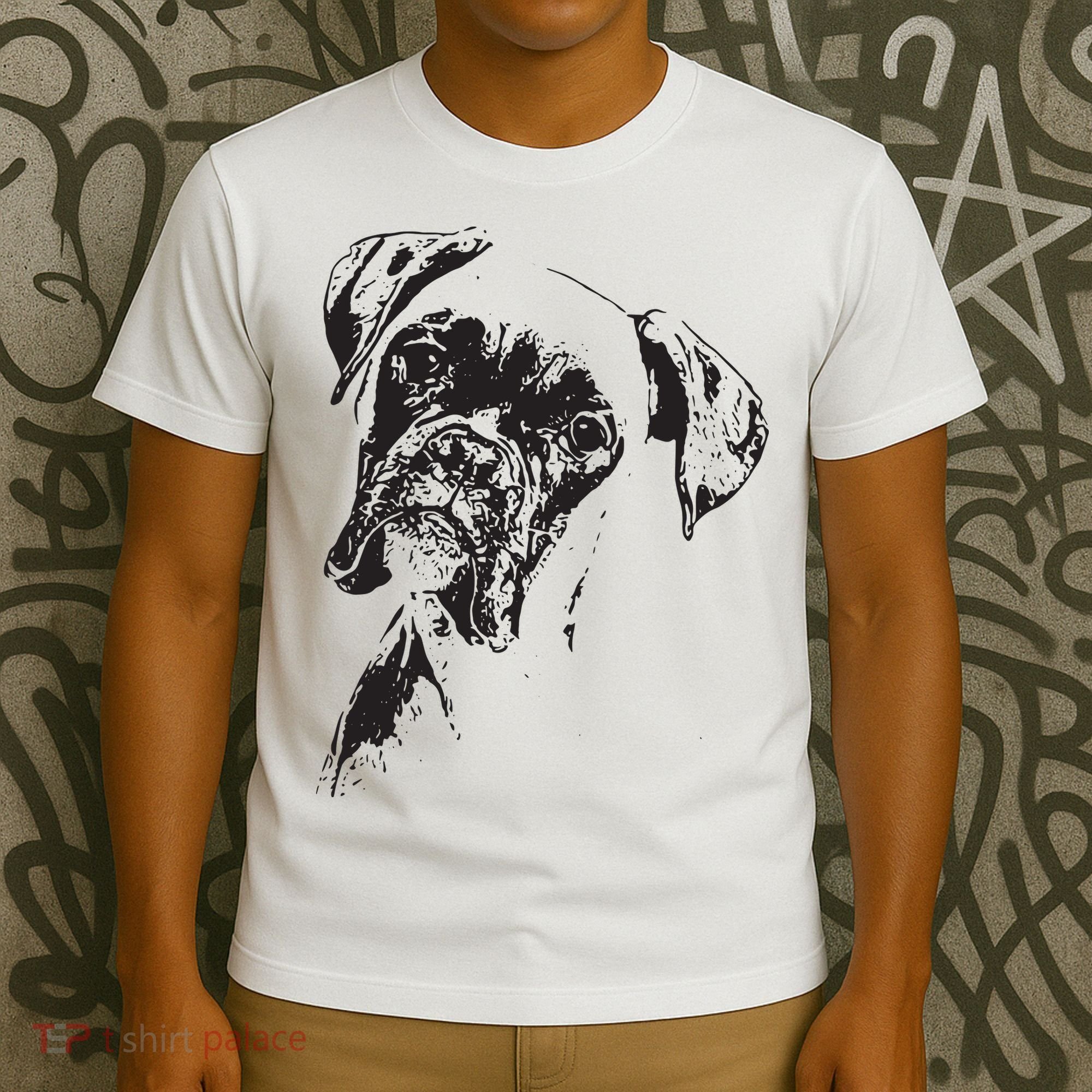 BOXER DOG FACE DOG LOVERS BOXER DOG GIFT T-Shirt