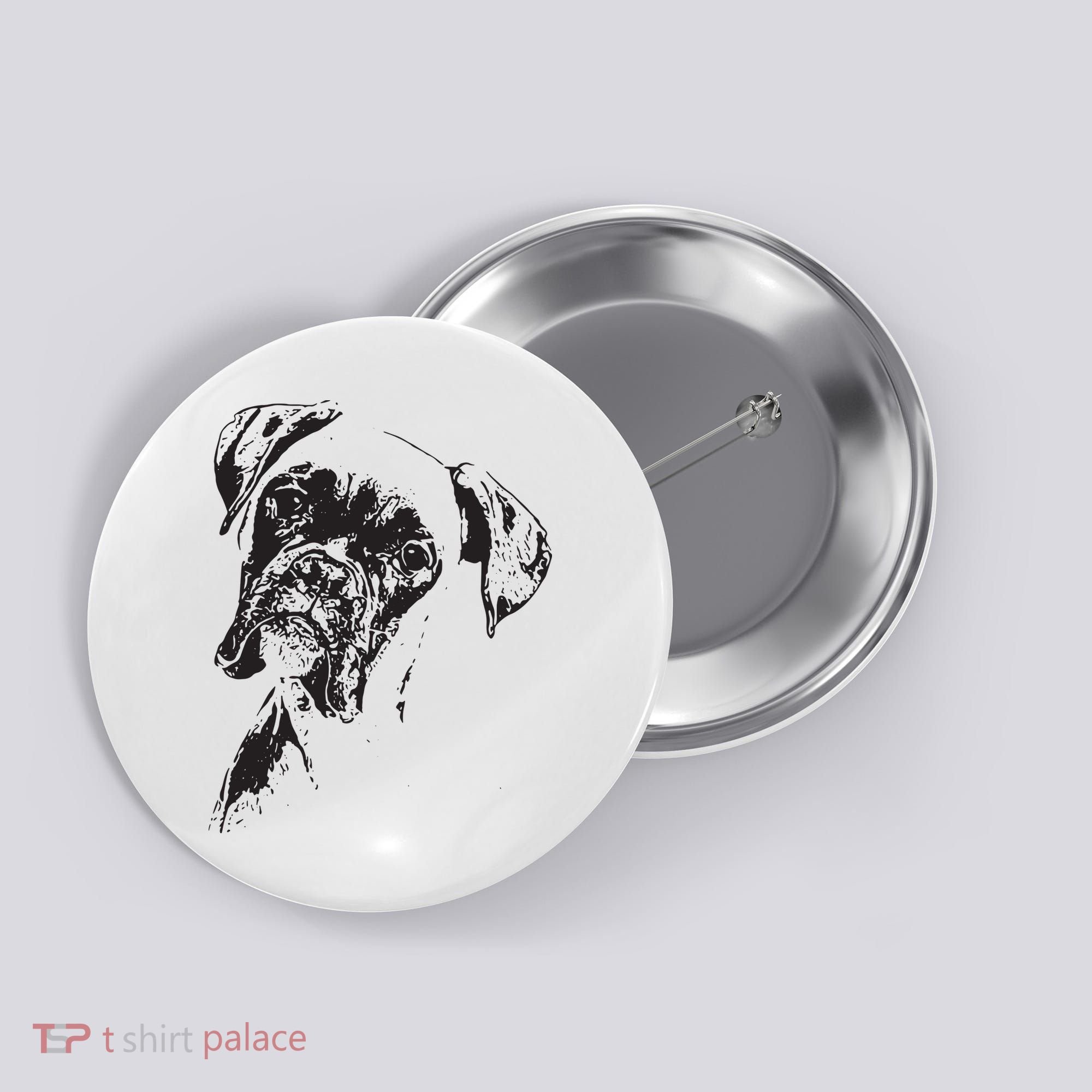 BOXER DOG FACE DOG LOVERS BOXER DOG GIFT Button