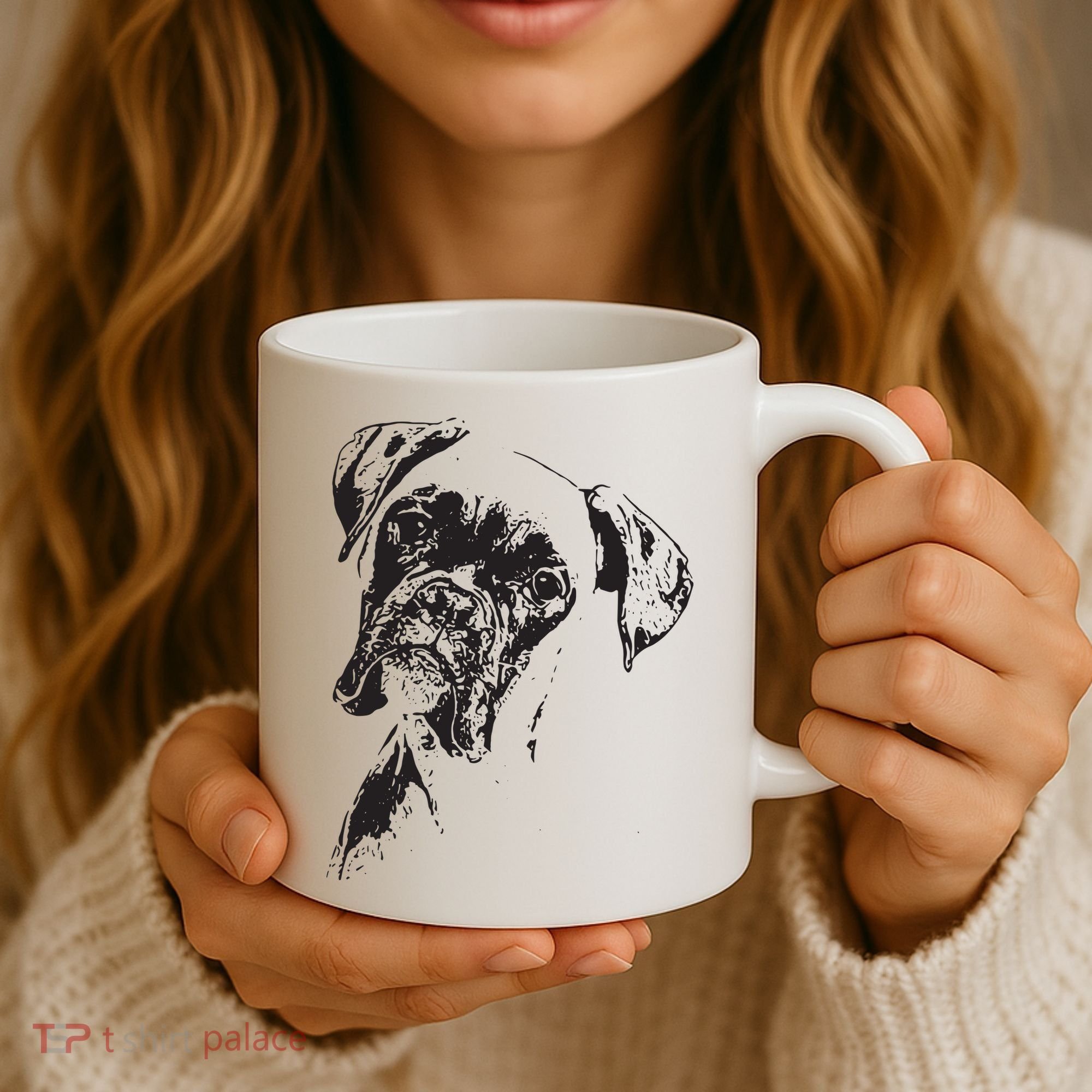 BOXER DOG FACE DOG LOVERS BOXER DOG GIFT Coffee Mug